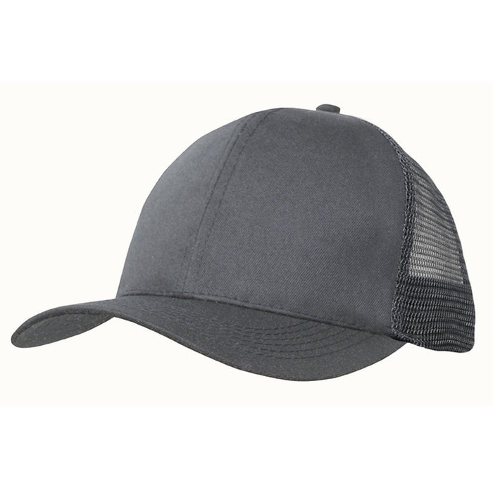 Custom Logo Headwear Canada Recycled Breathable Poly Twill with Mesh Back Cap