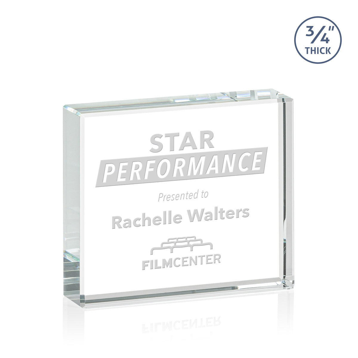 Custom Logo Verona Paperweight - Starfire