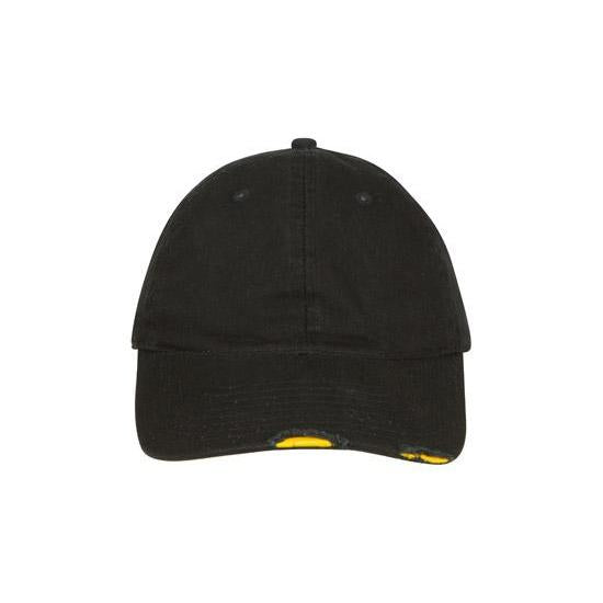 Custom Logo Headwear Canada WASHED CHINO TWILL WITH DISTRESSED VISOR