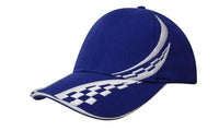 Custom Logo Headwear Canada Brushed Heavy Cotton with Swirling Checks & Sandwich