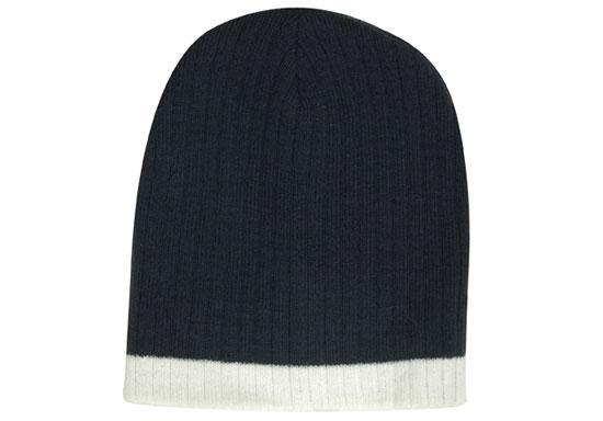 Custom Logo Headwear Canada Two Tone Cable Knit Beanie - Toque