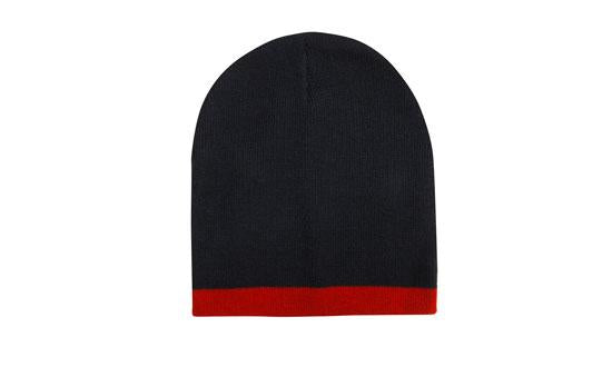 Custom Logo Headwear Canada Roll Down Two Tone Acrylic Beanie - Toque