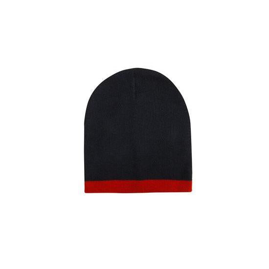 Custom Logo Headwear Canada Roll Down Two Tone Acrylic Beanie - Toque