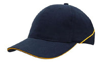 Custom Logo Headwear Canada Brushed Heavy Cotton with Crown Piping and Sandwich