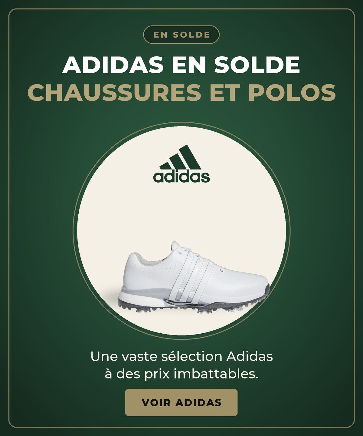 Chaussures et équipement de golf Adidas en solde au Canada