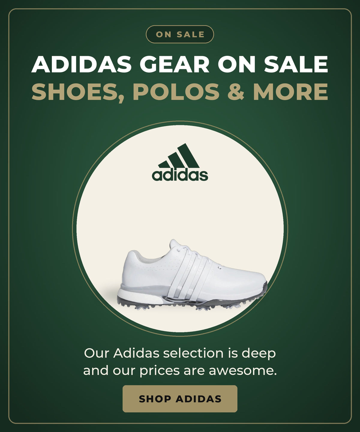Adidas golf shoes and gear on sale in Canada