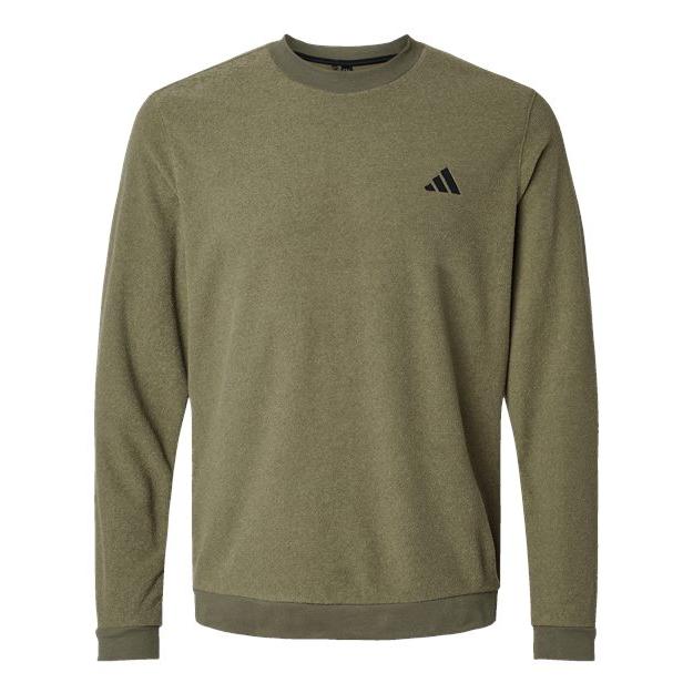Custom Logo Adidas Men's Terry Loop Crewneck Sweatshirt