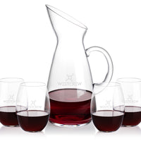 Custom Logo Taroni Carafe & Carlita Stemless Wine