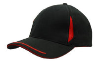 Custom Logo Headwear Canada Brushed Heavy Cotton with Crown Inserts, Peak Trim & Sandwich
