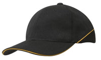 Custom Logo Headwear Canada American Premium Twill with Sandwich Trim on Peak & Crown