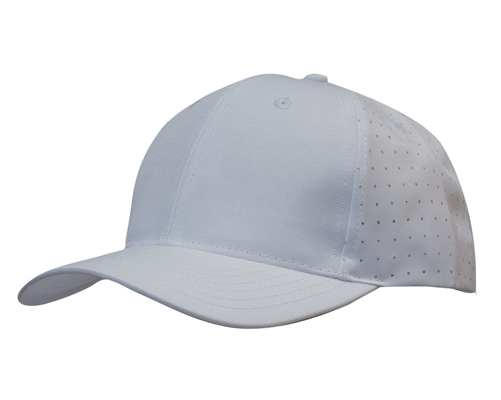 Custom Logo Headwear Canada Breathable Poly Twill with circle perforations