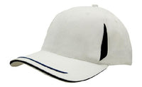 Custom Logo Headwear Canada Brushed Heavy Cotton with Crown Inserts, Peak Trim & Sandwich