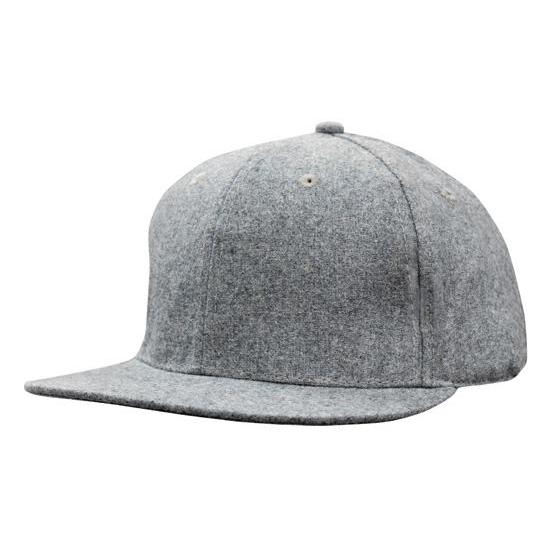 Custom Logo Headwear Canada Grey Marle Flannel with Snap Back Pro Styling