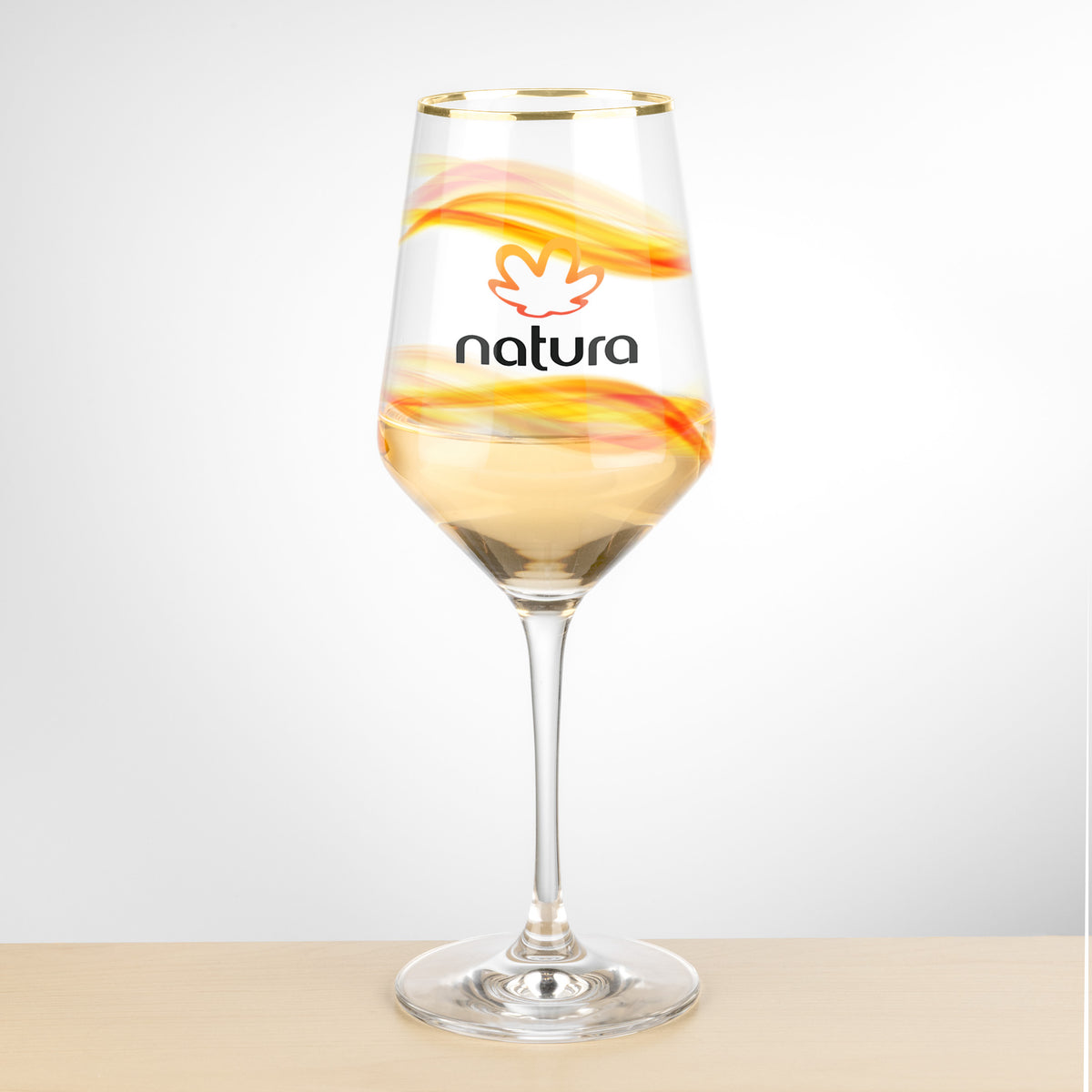 Custom Logo Tucson Gold Rim Wine Glass - VividPrint™