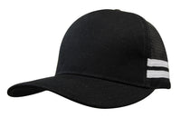 Custom Logo Headwear Canada American Premium Twill/Mesh Deep Fit Trucker with Stripes