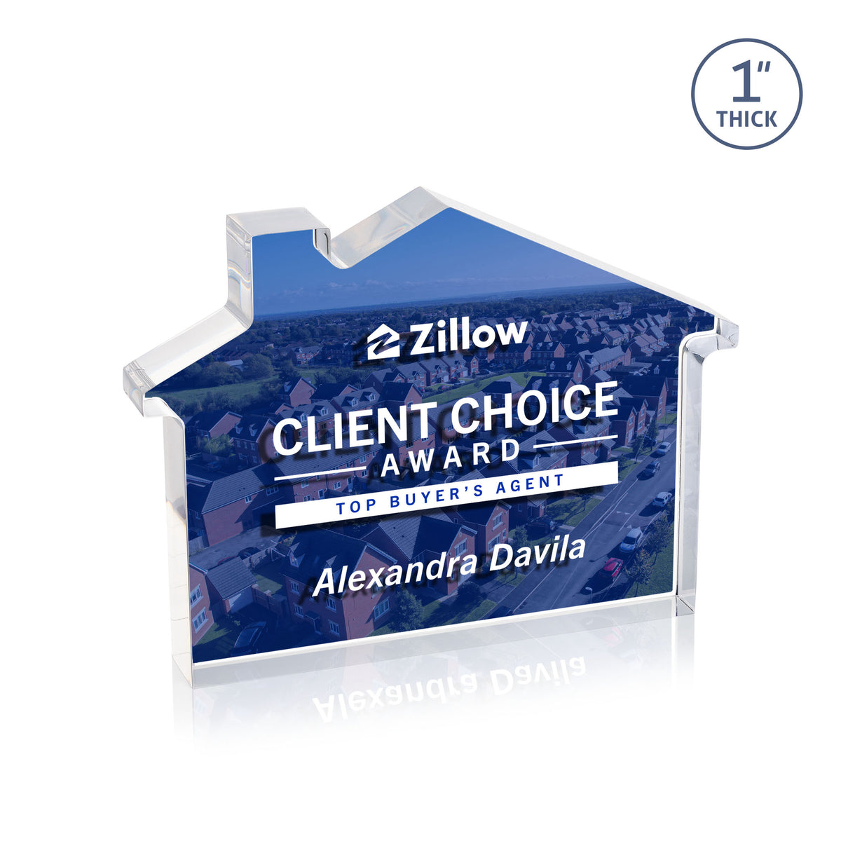 Custom Logo Homestyle VividPrint™ Double Sided Award - Clear