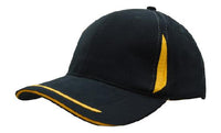 Custom Logo Headwear Canada Brushed Heavy Cotton with Crown Inserts, Peak Trim & Sandwich