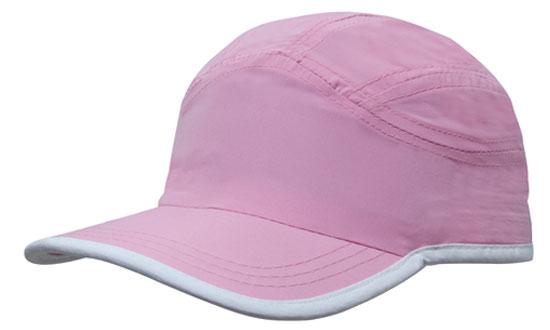 Custom Logo Headwear Canada Microfibre Sports Cap with Trim on Edge of Crown & Peak