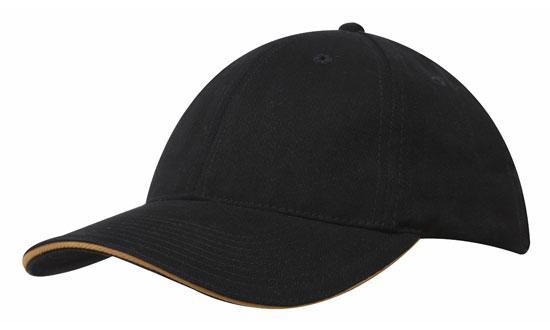 Custom Logo Headwear Canada Brushed Cotton with Sandwich Trim