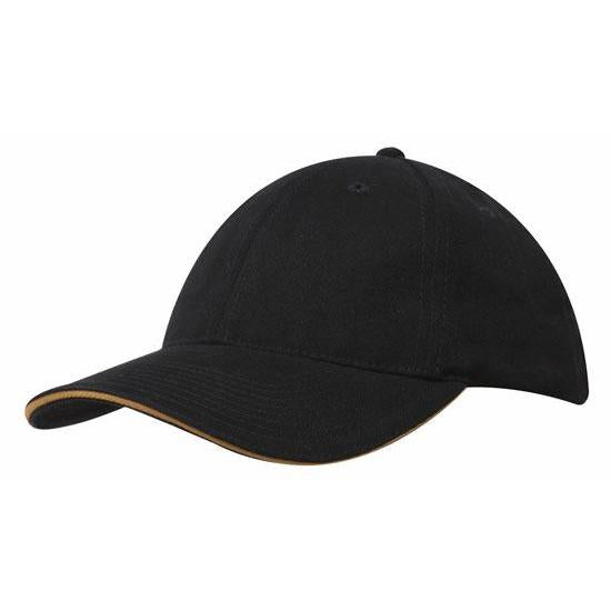 Custom Logo Headwear Canada Brushed Cotton with Sandwich Trim