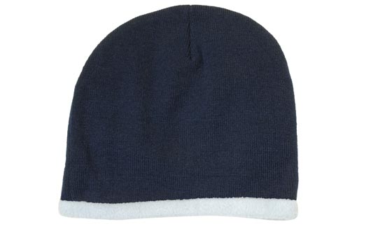 Custom Logo Headwear Canada Roll Down Acrylic & Polar Fleece Beanie - Toque