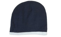 Custom Logo Headwear Canada Roll Down Acrylic & Polar Fleece Beanie - Toque