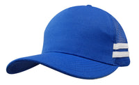 Custom Logo Headwear Canada American Premium Twill/Mesh Deep Fit Trucker with Stripes