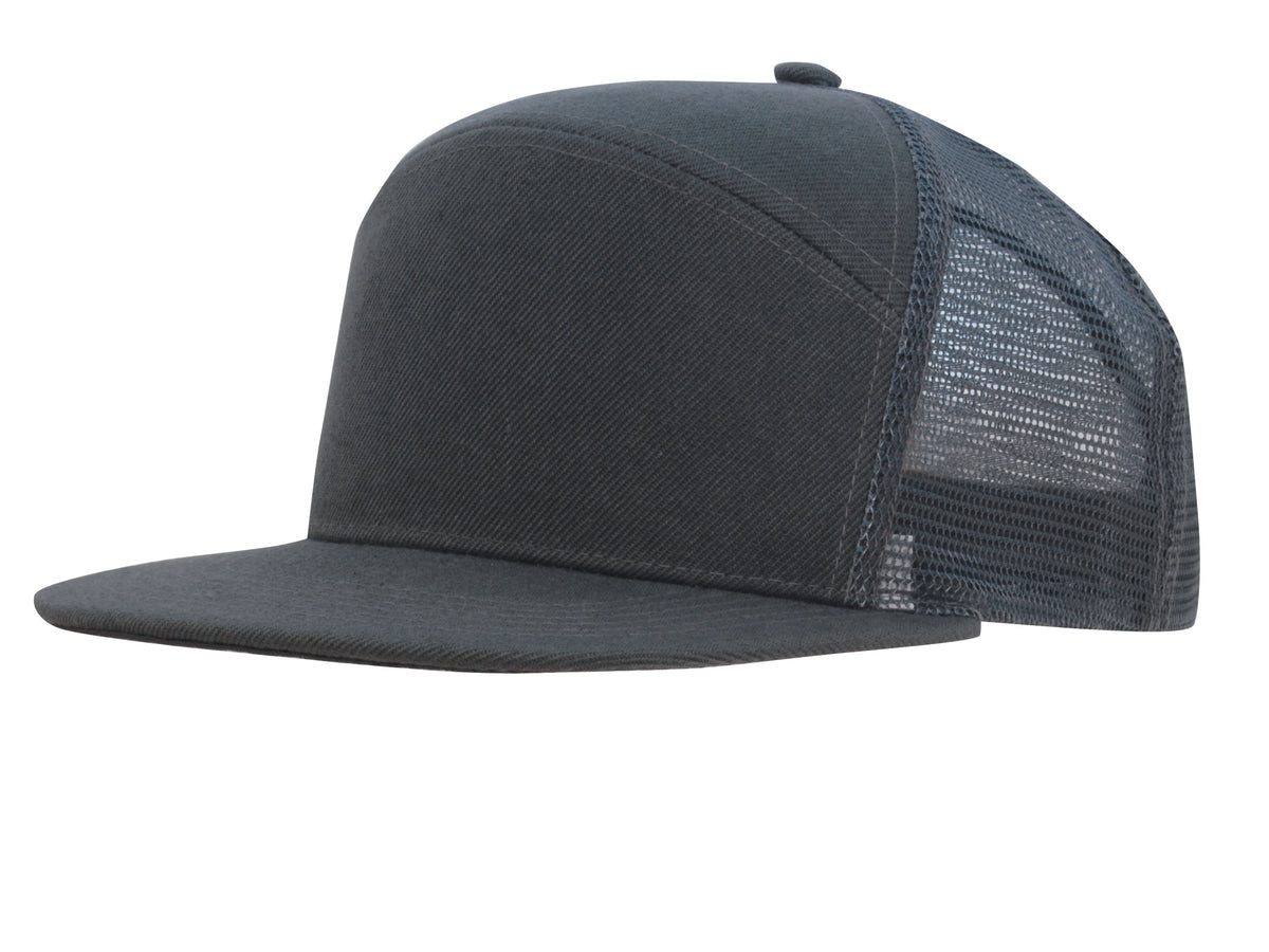 Custom Logo Headwear Canada Premium American Twill A Frame Cap with Mesh Back || 4154