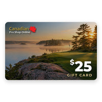 $25 Canadian Pro Shop Online e-gift card with a Muskoka sunrise golf course