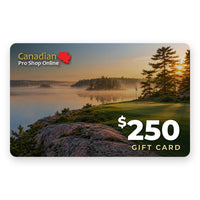 $250 Canadian Pro Shop Online e-gift card with a Muskoka sunrise golf course