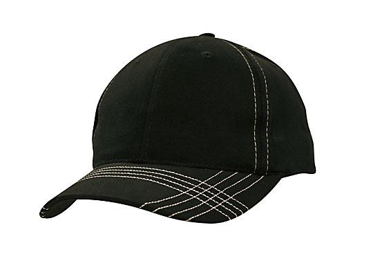 Custom Logo Headwear Canada Brushed Heavy Cotton with Contrasting Stitching & Cross Stitched Peak