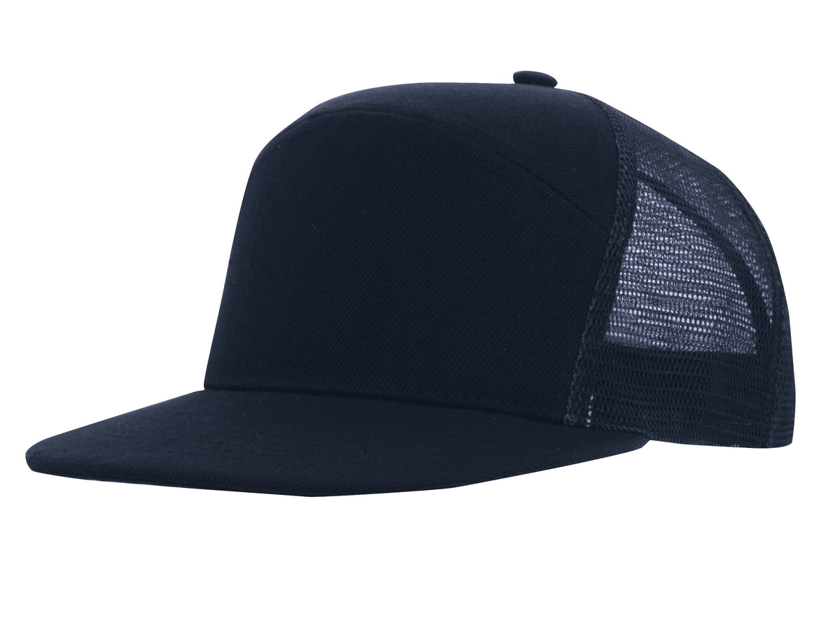 Custom Logo Headwear Canada Premium American Twill A Frame Cap with Mesh Back || 4154