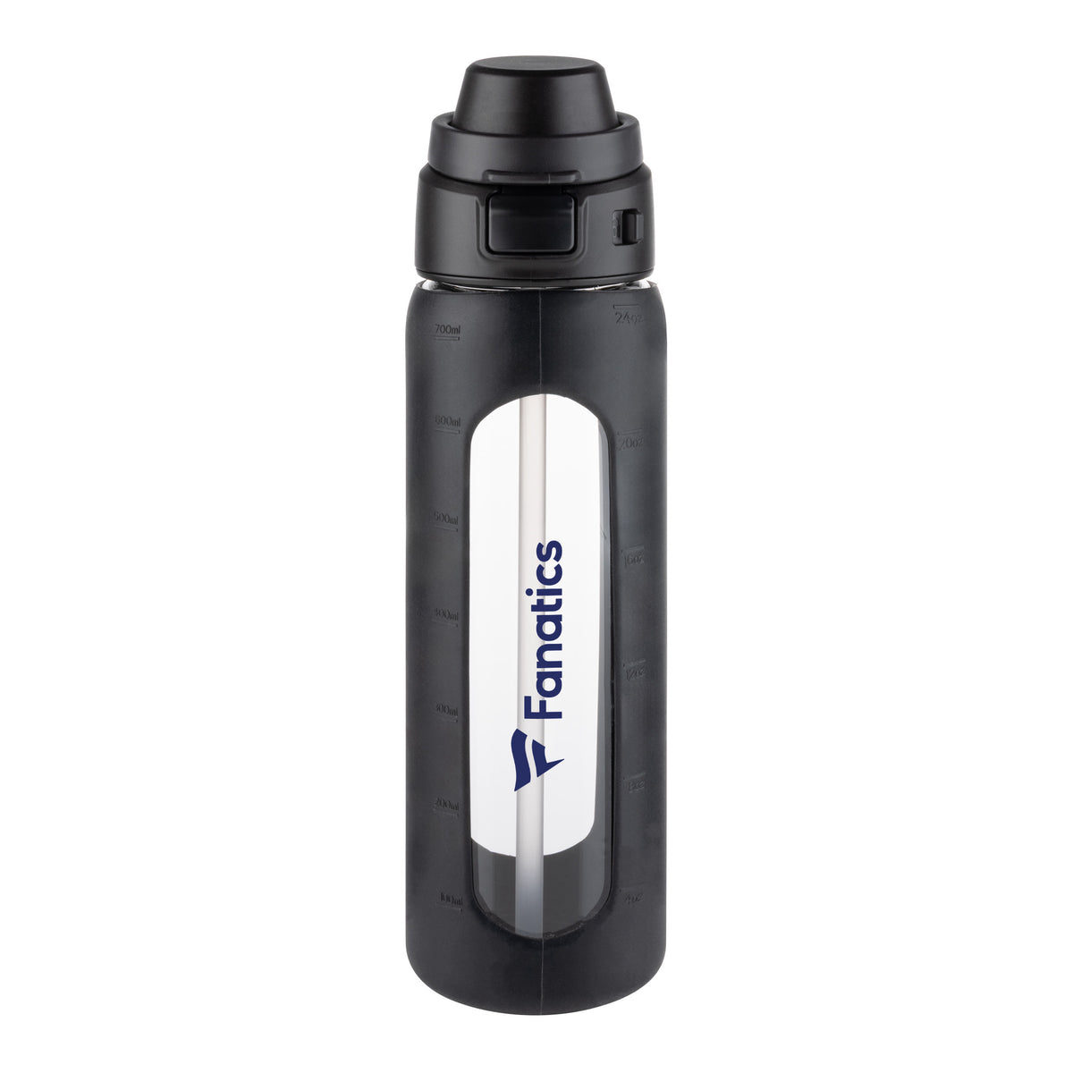 Custom Logo Arno Borosilicate Glass Bottle w/Straw - 24oz