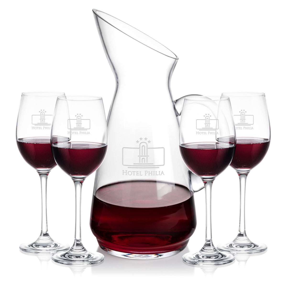 Custom Logo Taroni Carafe & Burlington Wine