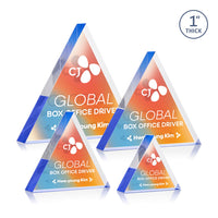 Custom Logo Spartan Triangle VividPrint™ Double Sided Award - Blue