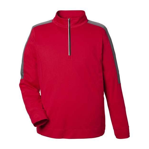 CORE365 Men's Market Snag Protect Mesh Colourblock Quarter-Zip Pullover