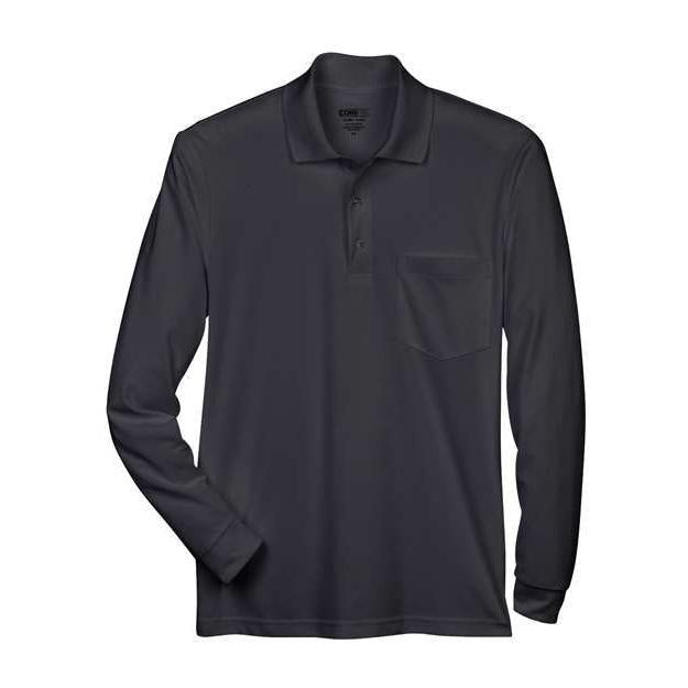 CORE365 Men's Pinnacle Performance Long Sleeve Piqué Polo with Pocket