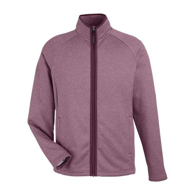 CORE365 Men's Venture Heathered Stripe Full-Zip Jacket
