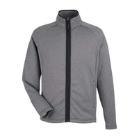 CORE365 Men's Venture Heathered Stripe Full-Zip Jacket