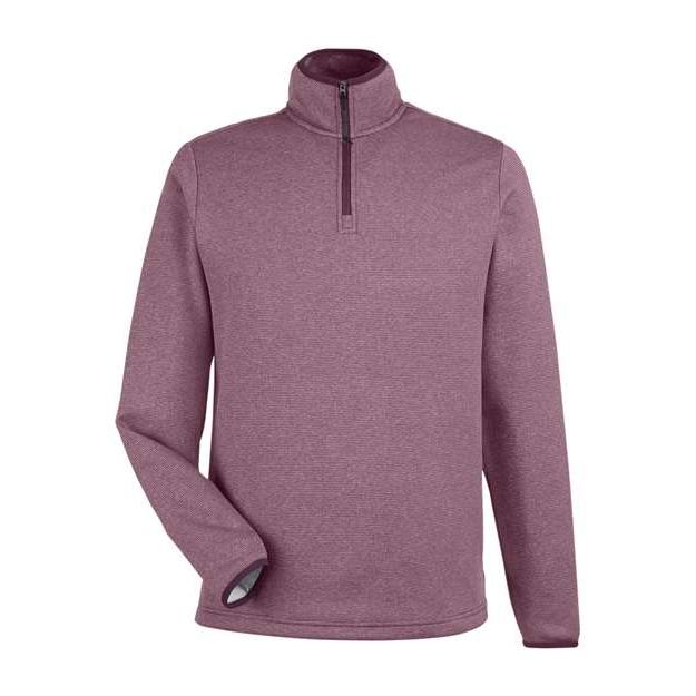 CORE365 Men's Venture Heathered Stripe Quarter-Zip Pullover
