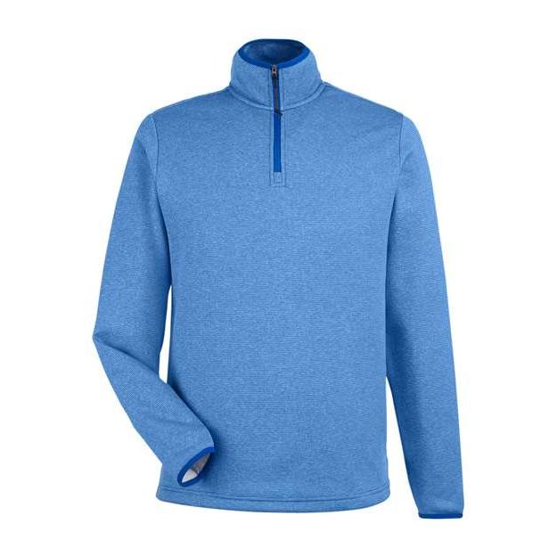 CORE365 Men's Venture Heathered Stripe Quarter-Zip Pullover