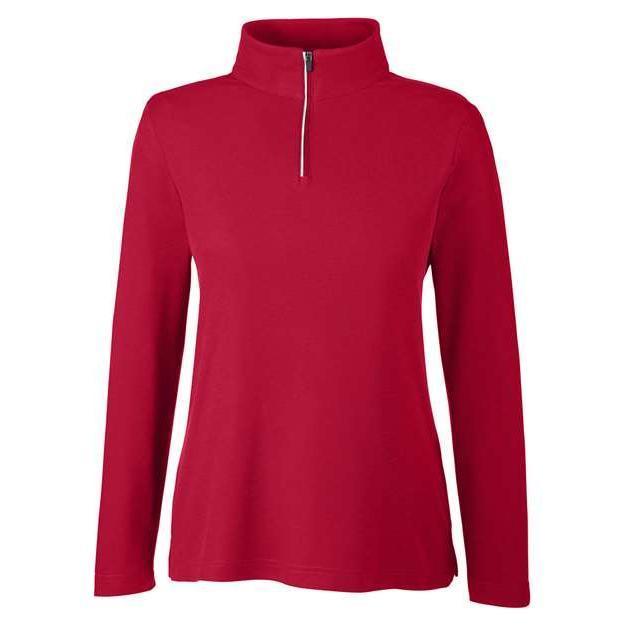 CORE365 Women's Fusion ChromaSoft™ Pique Quarter-Zip Pullover