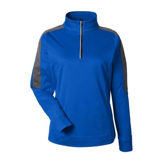 CORE365 Women's Market Snag Protect Mesh Colourblock Quarter-Zip Pullover