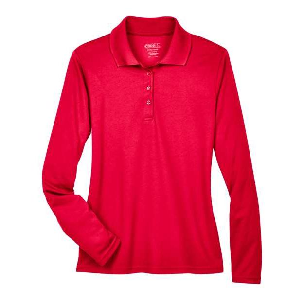 CORE365 Women's Pinnacle Performance Long Sleeve Piqué Polo