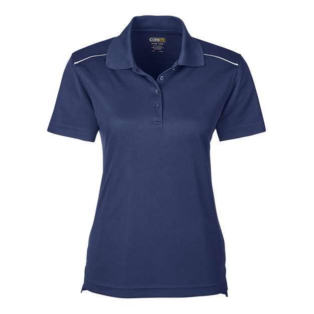 CORE365 Women's Radiant Performance Piqué Polo with Reflective Piping