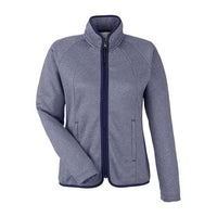 CORE365 Women's Venture Heathered Stripe Full-Zip Jacket