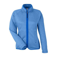CORE365 Women's Venture Heathered Stripe Full-Zip Jacket