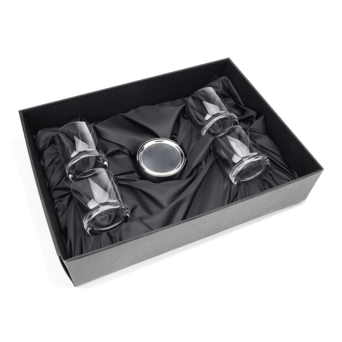 Custom Logo Baldoni Coasters & Fairway On-the-Rocks Set