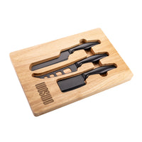 Custom Logo Barossa Serving Board w/3 Cheese Knives
