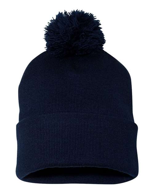 Custom Logo Pom-Pom Cuffed Beanie Toque